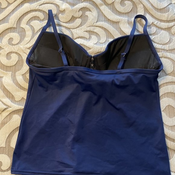 Victoria's Secret Heavenly Tankini 36C Forever Hipster Med Navy Blue Swimming - Picture 6 of 11